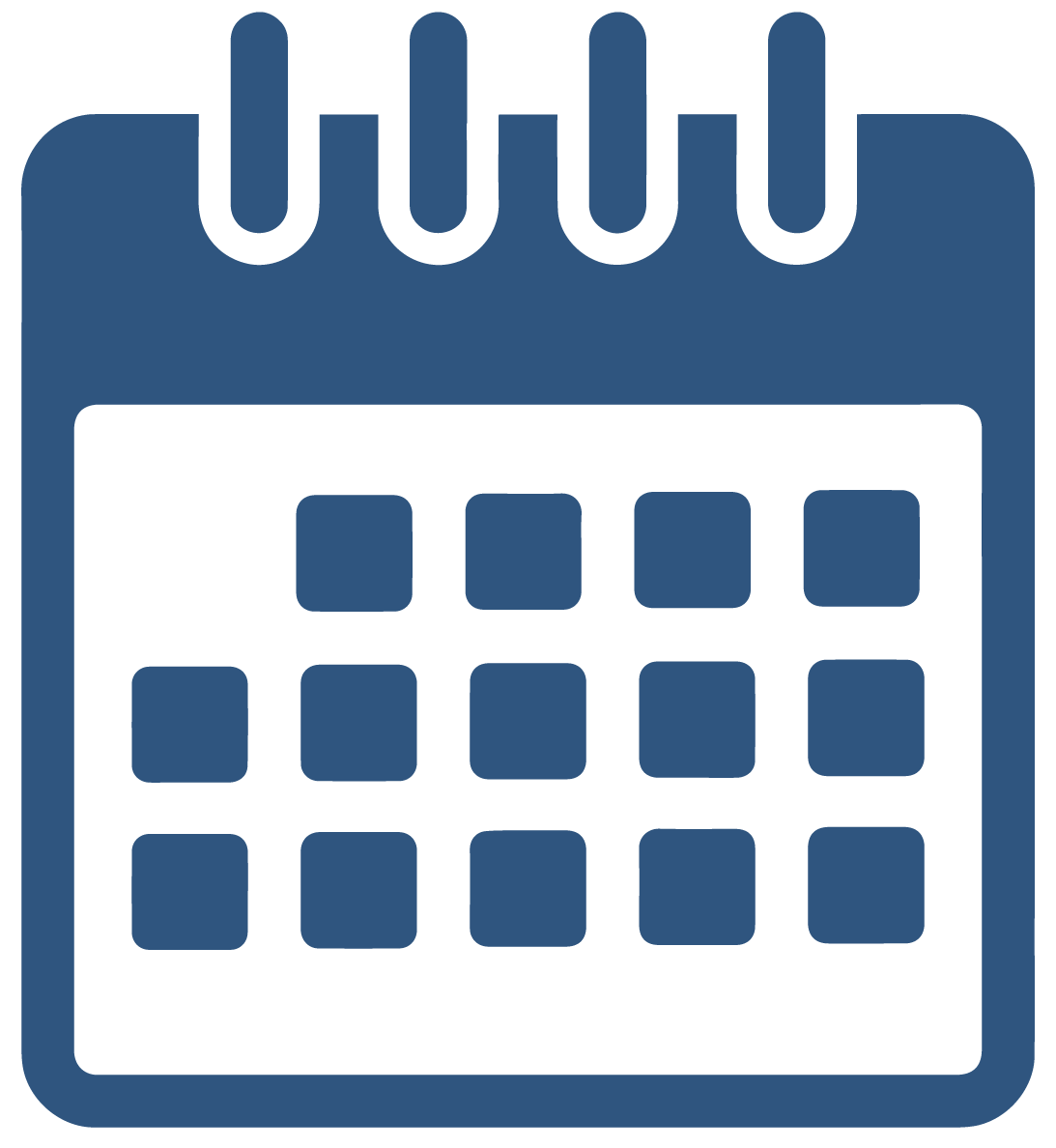 Calendar Icon Blue Color
